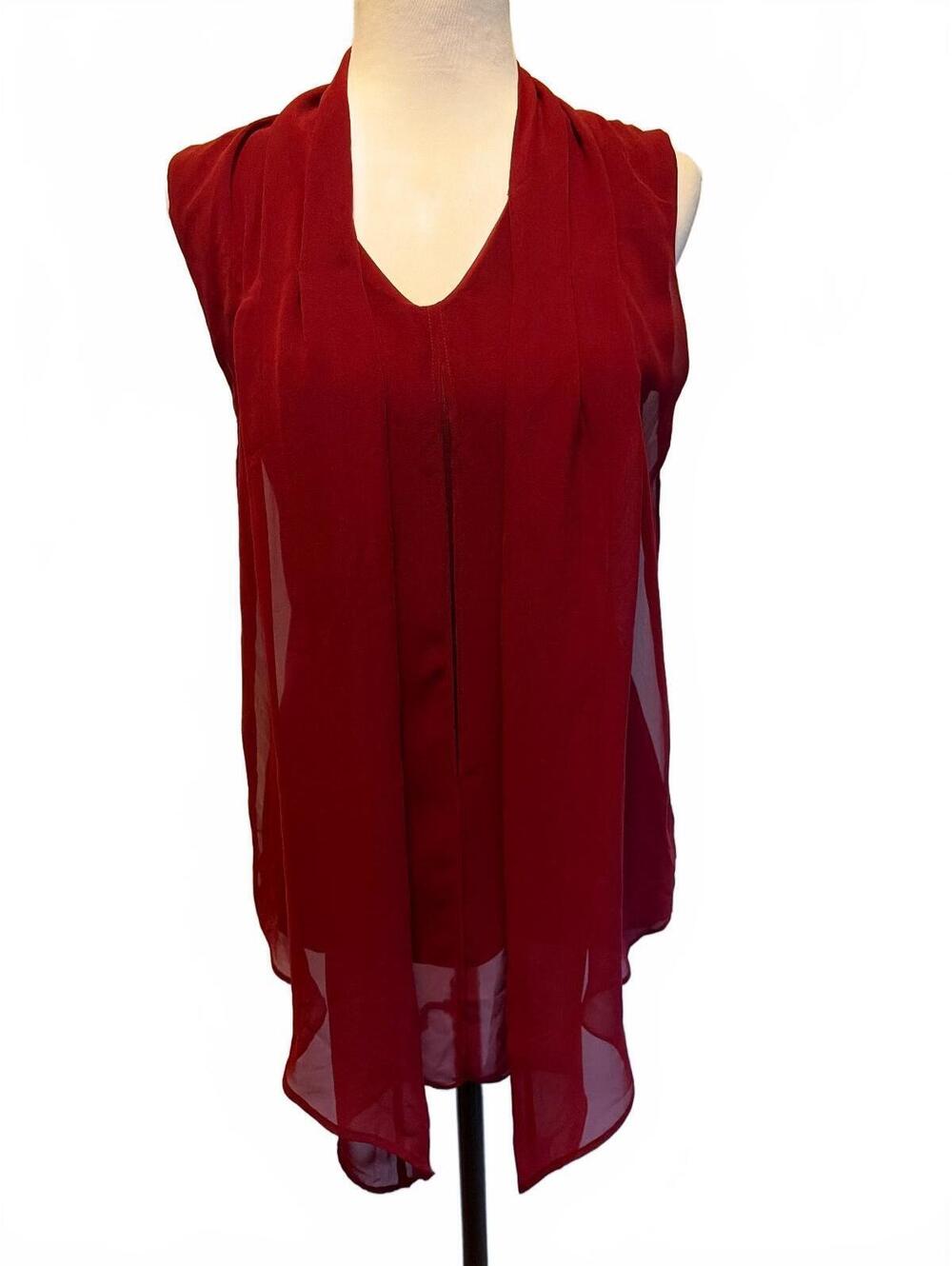 Vince Camuto S Burgundy Chiffon Overlay Blouse Forest Fairy Grunge Dark Feminine